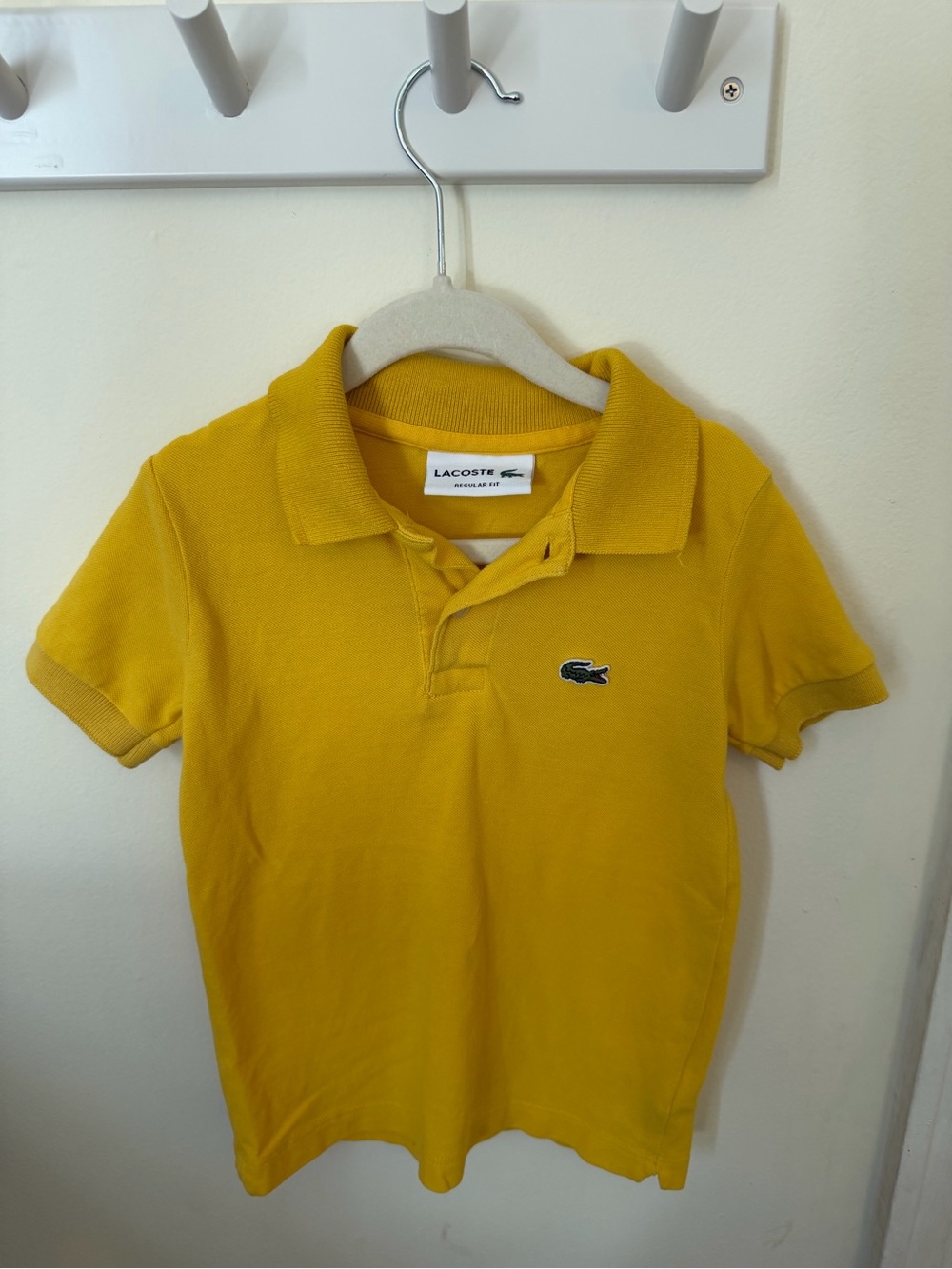 Lacoste Kids Bright Yellow Short Sleeve Polo